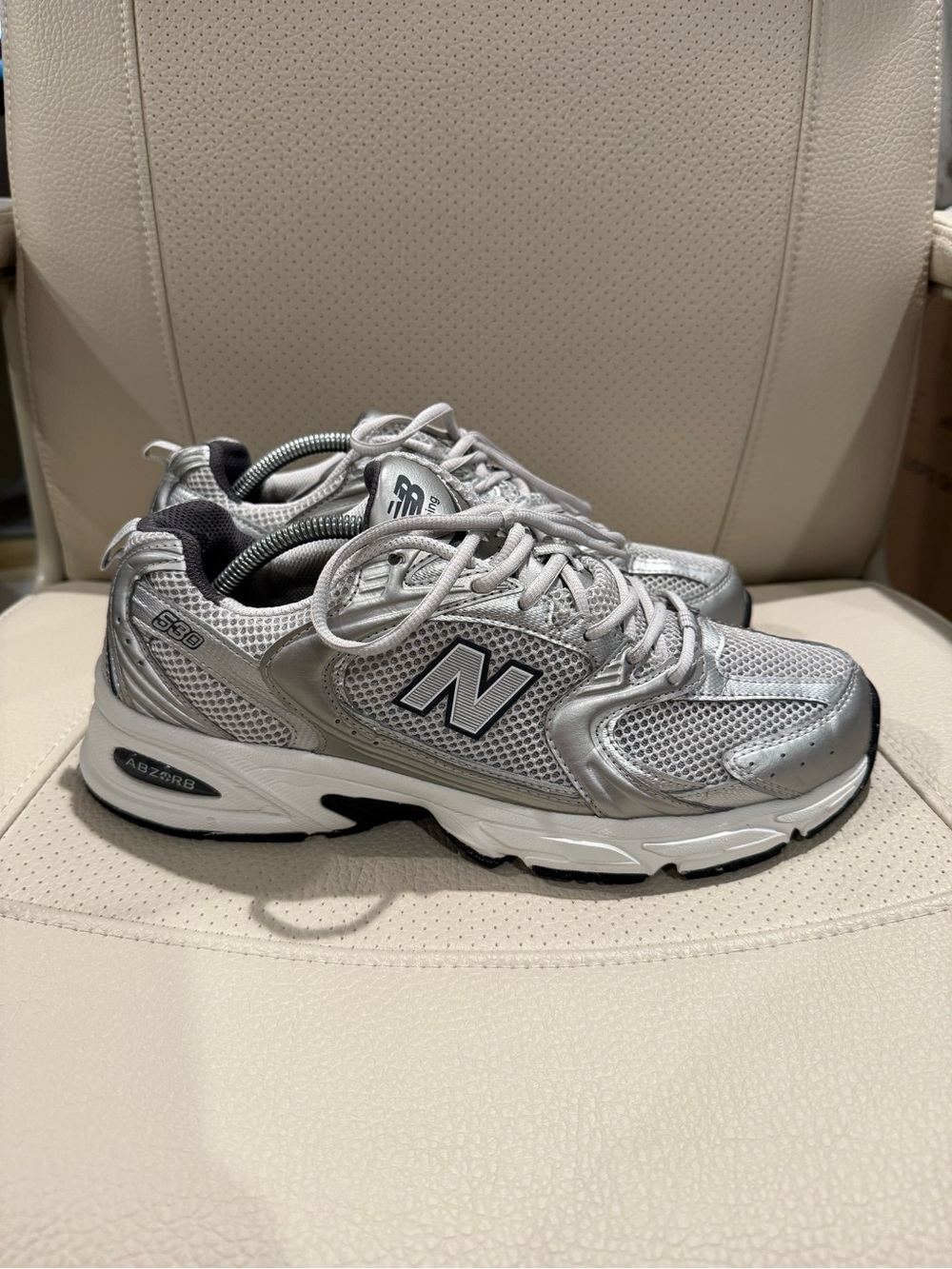 Size 11 - New Balance 530 Silver Metallic